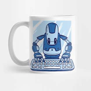 Funny Robot Keyboard Mug